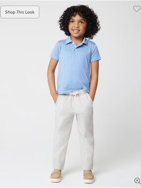 Crewcuts Boys Performance Pants Size 8 Khaki Cream NWOT Stretch Pull-On